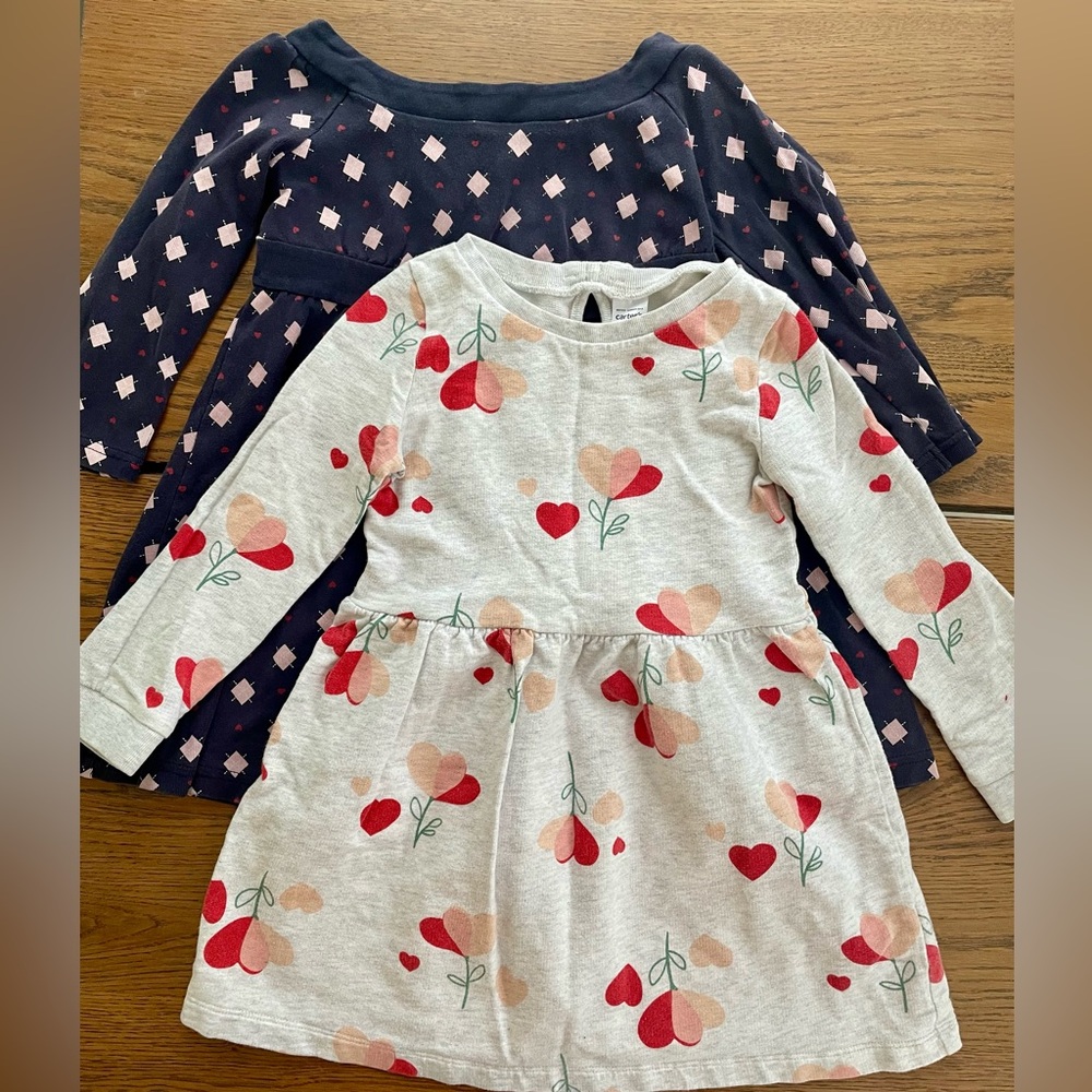 Lot of TWO Gymboree heart dresses - perfect for Valentines! Size 4